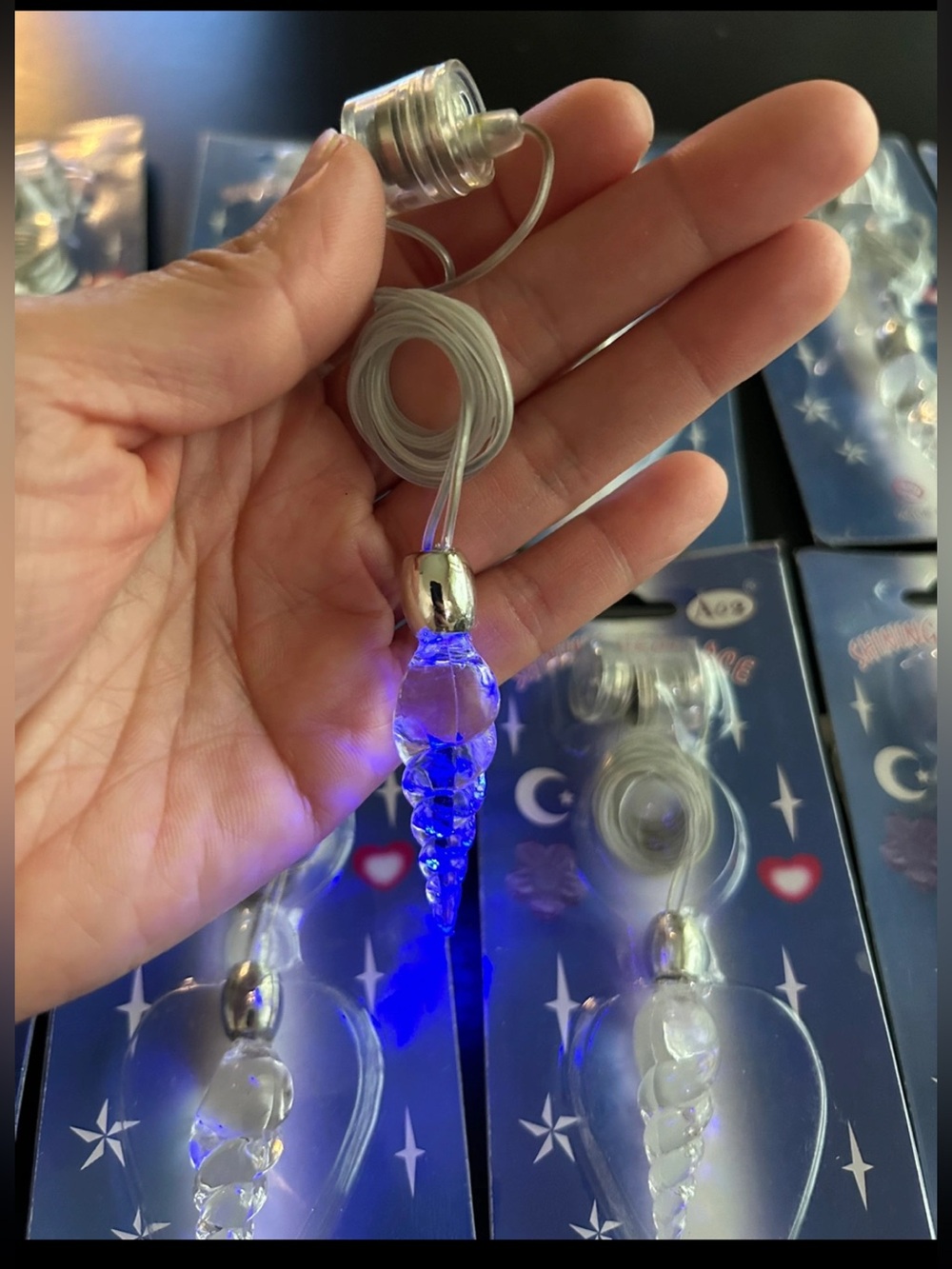 23/$38 Handheld Blue LED seashell Pendant Light - Home Holiday
